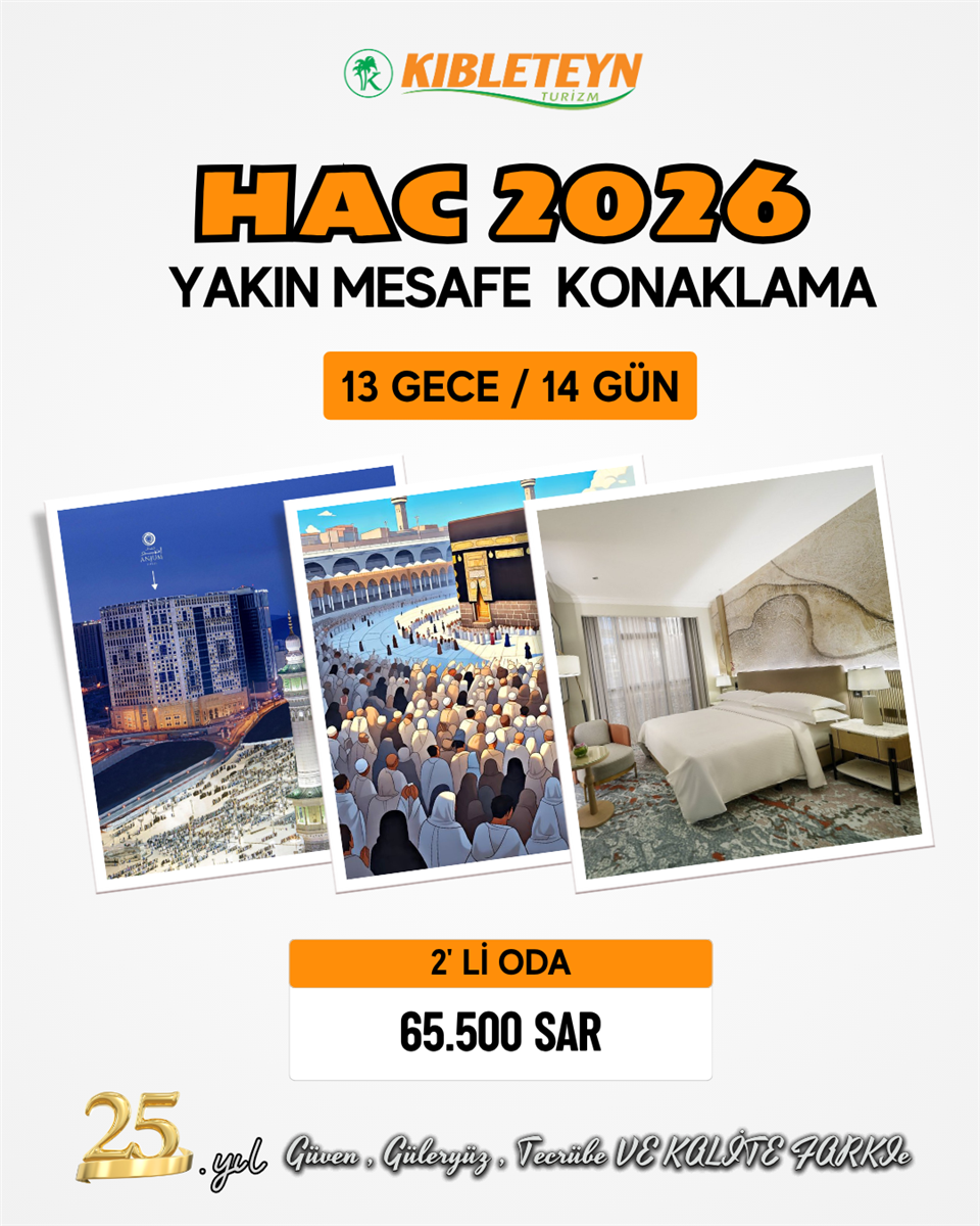 HAC 2026 YAKIN MESAFE KONAKLAMA 5* HOTEL